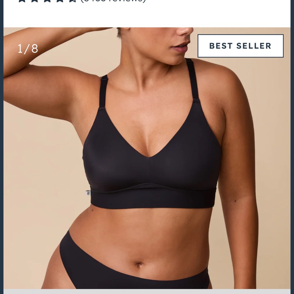Harper Wilde Bliss Triangle Black Wireless Bra EUC 3XL
